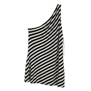 Bailey 44 Black White Striped One Shoulder Tank | Size S